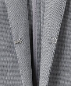 J.PRESS LADIES 【セットアップ対応・洗える・撥水】コットンFITTY ノーカラー ジャケット