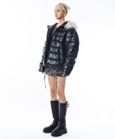 WEGO 【ユニセックス着用ITEM】2WAYシャイニーパファーフーディー