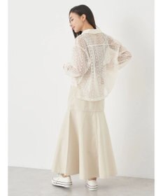 earth music&ecology ペプラムマーメイドデニムスカート