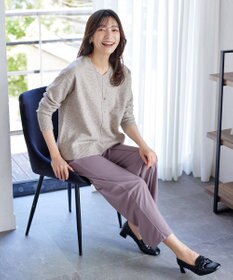 Tiaclasse 【安田美沙子さん着用・洗える】メランジVネックニットプルオーバー