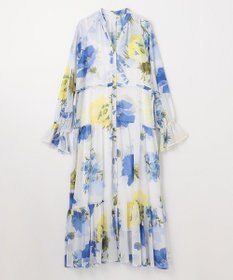 GRACE CONTINENTAL ビッグボタニカルシャツワンピース