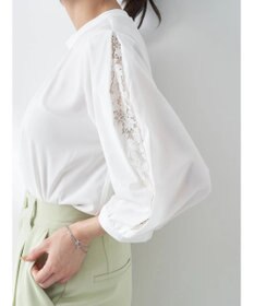 earth music&ecology レーススリーブブラウス