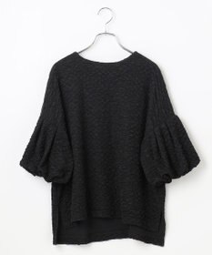 #Newans 【金子綾さんインスタライブご紹介アイテム】【洗える/セットアップ可能】ふくれジャガード パフスリーブブラウス