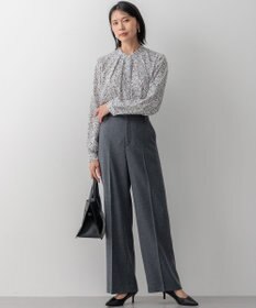 23区 S 【セットアップ対応/洗える】ウールライクカルゼ ワイド パンツ