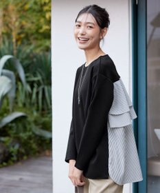 Tiaclasse 【洗える】バックフレアダイバープルオーバー