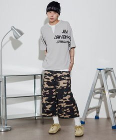 WEGO 【ユニセックス着用ITEM/MLサイズ展開】キーネックフェイクレイヤードグラフィックT（SS）