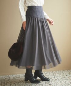 Feroux 【洗える】コルセットチュール スカート