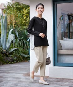 Tiaclasse 【洗える】バックフレアダイバープルオーバー