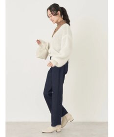 earth music&ecology ジャガードシャーリングシアートップス