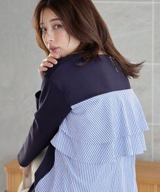 Tiaclasse 【洗える】バックフレアダイバープルオーバー