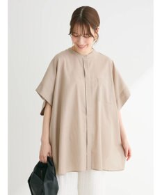 Green Parks 綿麻混ポンチョ風シャツ