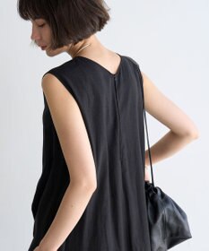 UNFILO L リネンレーヨン ノースリーブワンピース