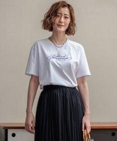 23区 S 【井波麻里衣さんコラボ】カリグラフィー 刺繍 Tシャツ