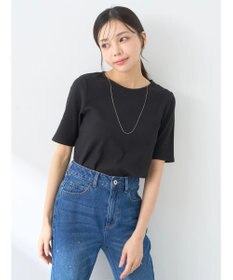 earth music&ecology ＳＥＴ２点チュールビスチェ＋リブプルオーバー