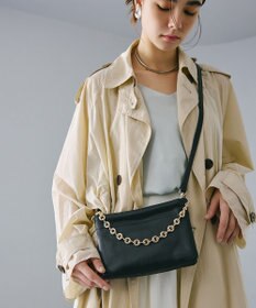 TOPKAPI 【TREASURE TOPKAPI】スムース レザー チェーン付き スワローマチ ミニ ショルダー バッグ