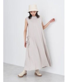 earth music&ecology ギャザーポケットノースリーブワンピース