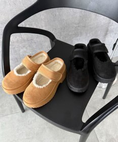 WEGO ムートンタッチメリージェーンシューズ