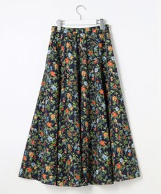 J.PRESS LADIES S スパンボタニカル プリント ロング フレア スカート