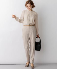 23区 【先行予約】バックサテンアムンゼン フロントタックブラウス