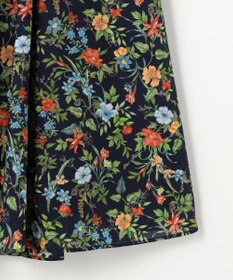 J.PRESS LADIES S スパンボタニカル プリント ロング フレア スカート