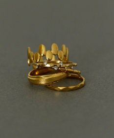 Phoebe 〈金属アレルギー対応〉オーバルリンクリング　ゴールド　ステンレス