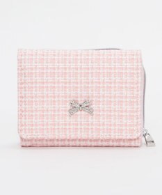 WEGO ビジューリボンツイードウォレット