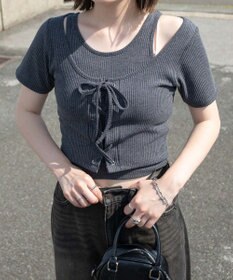 WEGO レイヤードレースアップトップス