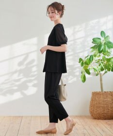 Tiaclasse 【洗える・接触冷感・紫外線ケア・サラごこち】選べるパンツ(テーパード/ワイド）