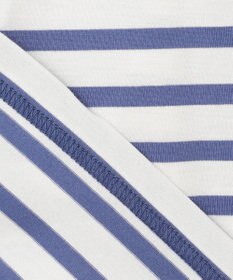 組曲 KIDS 【90-100㎝】フラワー刺繍ボーダー Tシャツ