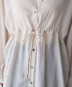 YECCA VECCA シアー2way袖バルーンチュニック