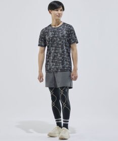 CW-X 【MEN】 CW-X トップス 【薄軽ランニングシャツ】 半袖 3分袖 Ｕネック 吸汗速乾性(本体) メンズ DLO155 /ワコール