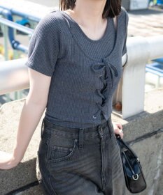 WEGO レイヤードレースアップトップス