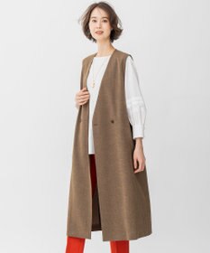 自由区 【洗える】グレンチェック ロングジレ