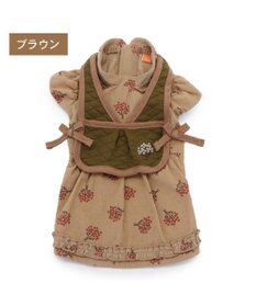 PET PARADISE ペットパラダイス キルトベスト付きワンピース 《ブラウン》 超小型犬 小型犬