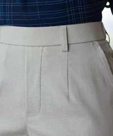 Tiaclasse L 麻混ストレッチテーパードパンツ