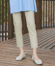 Tiaclasse L 麻混ストレッチテーパードパンツ