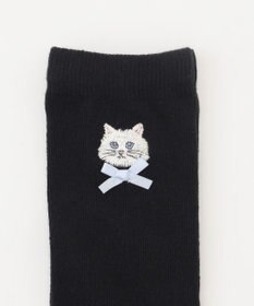 ANY KIDS ネコ刺繍　ハイソックス