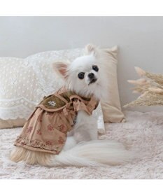 PET PARADISE ペットパラダイス キルトベスト付きワンピース 《ブラウン》 超小型犬 小型犬