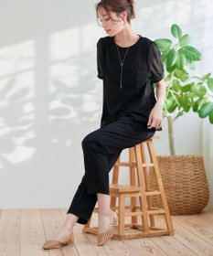 Tiaclasse 【洗える・接触冷感・紫外線ケア・サラごこち】選べるパンツ(テーパード/ワイド）