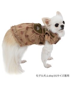PET PARADISE ペットパラダイス キルトベスト付きワンピース 《ブラウン》 超小型犬 小型犬