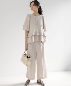 組曲 S ご好評につき追加生産【WEB限定】ジョーゼットジャージーティアード ブラウス