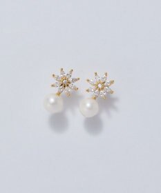 Phoebe クリスタルペタルパールピアス