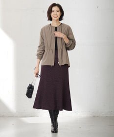 J.PRESS LADIES L 針抜きフライス クルーネック リブ カットソー