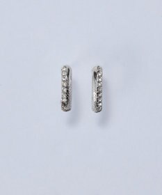 Phoebe 【金属アレルギー対応】テクスチャードスパークビジューピアス/ニッケルフリー シルバー