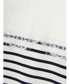 earth music&ecology レースボーダーカットソープルオーバー