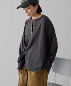 AMERICAN HOLIC ソフトタッチヘンリーネックプルオーバー