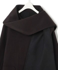 ICB ウールリバー ストール付きノーカラーコート