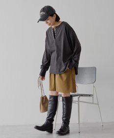 AMERICAN HOLIC ソフトタッチヘンリーネックプルオーバー