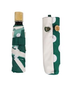 +RING 【プラスリング】【数量限定】【UVカット90%以上】レディース向け 晴雨兼用 折傘 GRN-DOT T1186