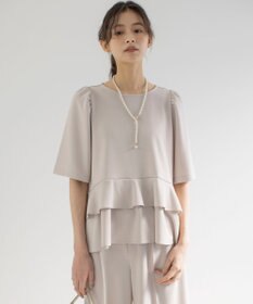 組曲 S ご好評につき追加生産【WEB限定】ジョーゼットジャージーティアード ブラウス